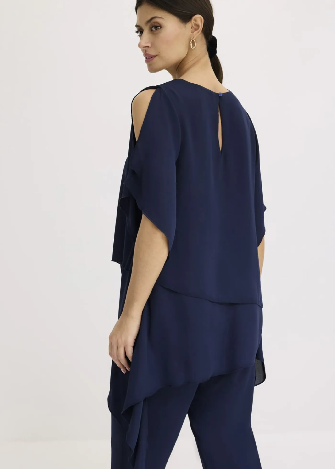 Blusa con cremallera con aspecto de capas Mujer Camisas Y Blusas|Novedades
