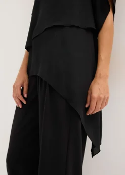 Clearance Blusa con cremallera con aspecto de capas Mujer Camisas Y Blusas|Novedades
