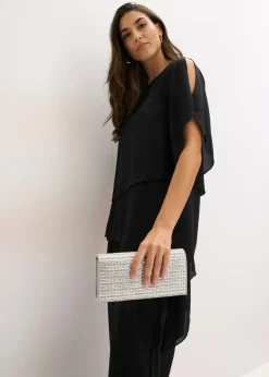 Clearance Blusa con cremallera con aspecto de capas Mujer Camisas Y Blusas|Novedades