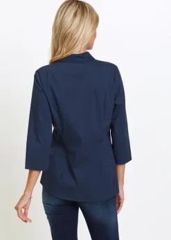 Outlet Blusa con cuello chimenea Mujer Camisas Y Blusas