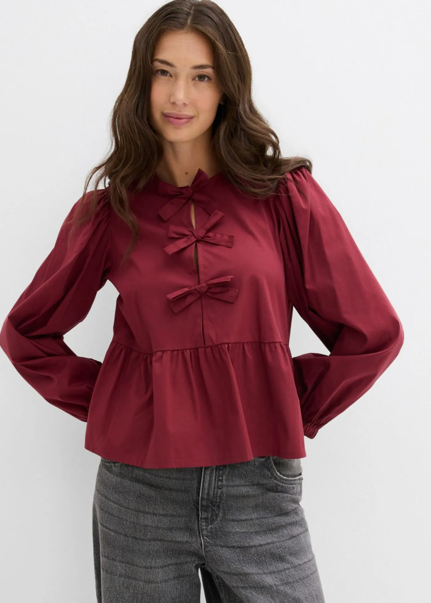 Clearance Blusa con detalles de lazo Mujer Camisas Y Blusas