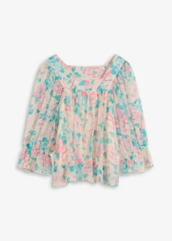 Outlet Blusa con dobladillo abullonado Mujer Camisas Y Blusas