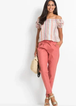 Outlet Blusa con escote bañera Mujer Camisas Y Blusas