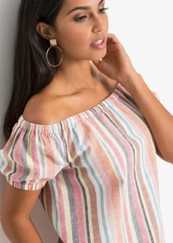 Outlet Blusa con escote bañera Mujer Camisas Y Blusas