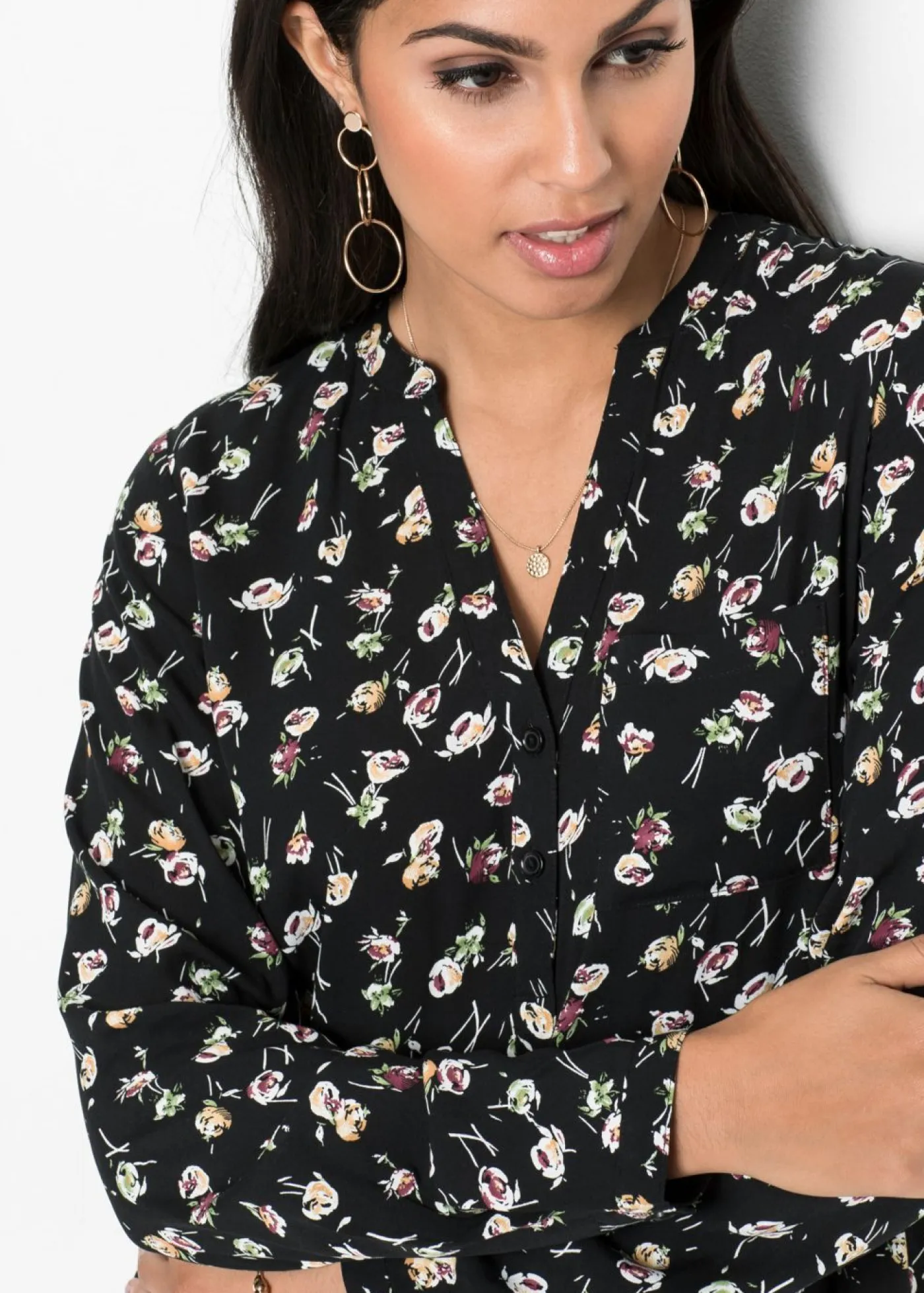Hot Blusa con escote en V Mujer Camisas Y Blusas