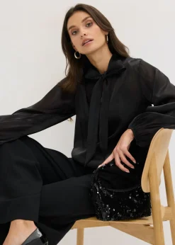 New Blusa con lazo Mujer Camisas Y Blusas|Ropa Elegante