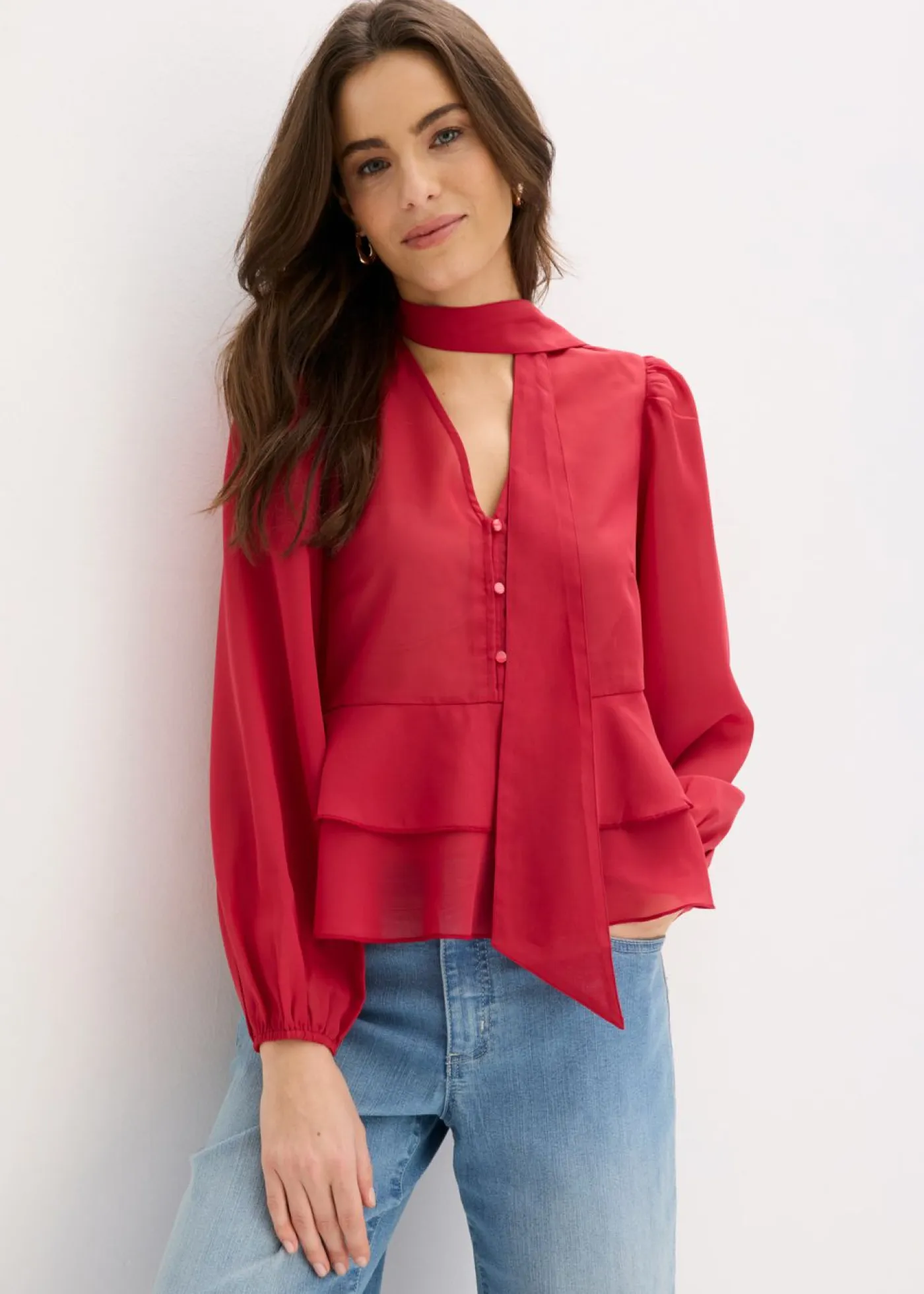 New Blusa con lazo Mujer Camisas Y Blusas|Novedades