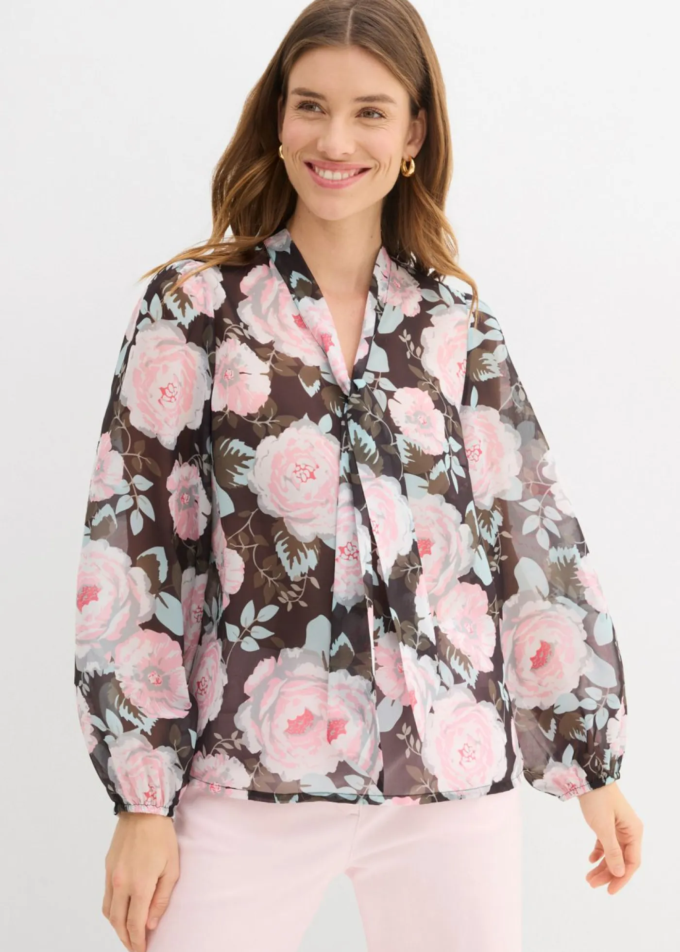 New Blusa con lazo Mujer Camisas Y Blusas|Novedades