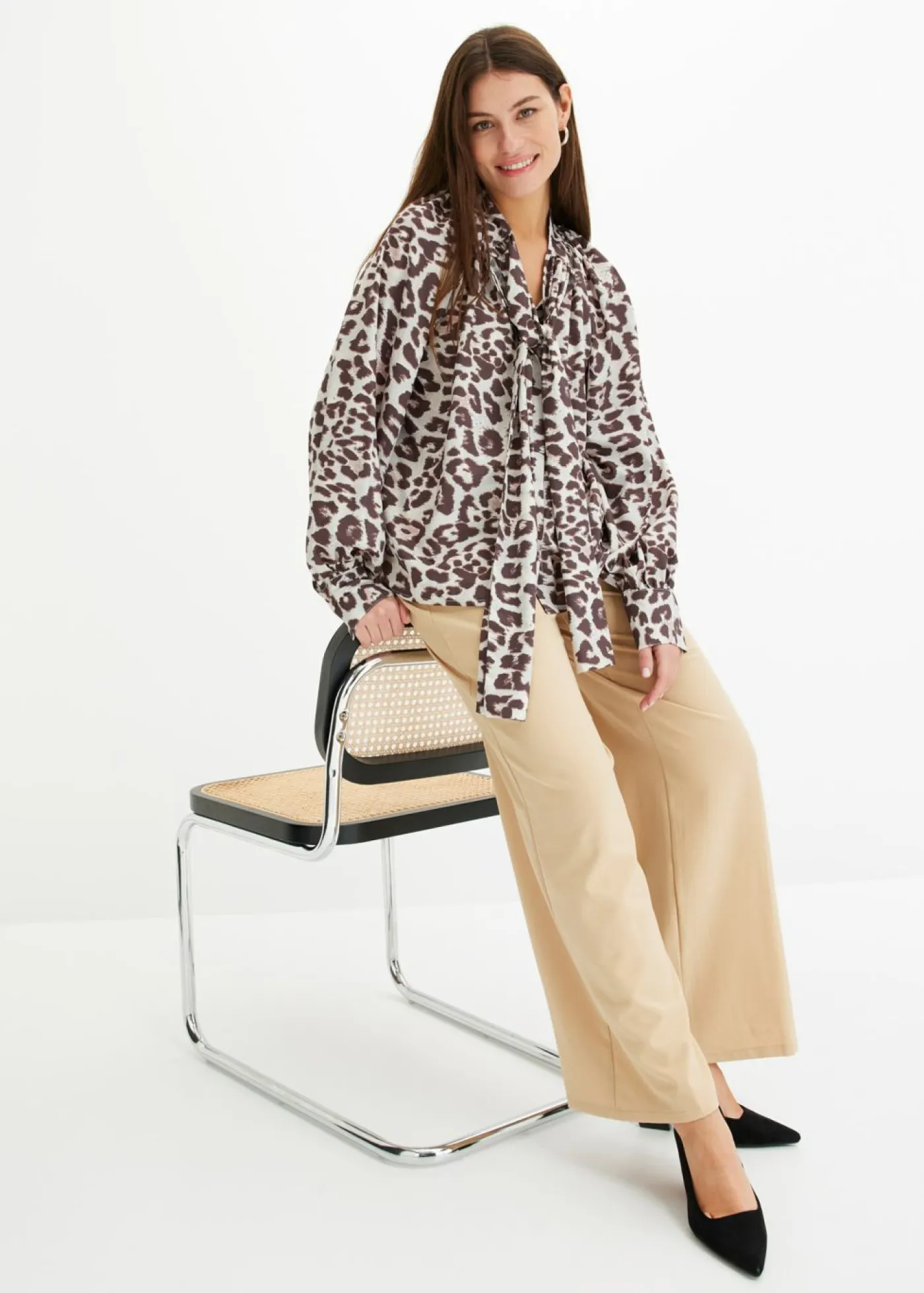 Blusa con lazo Mujer Camisas Y Blusas