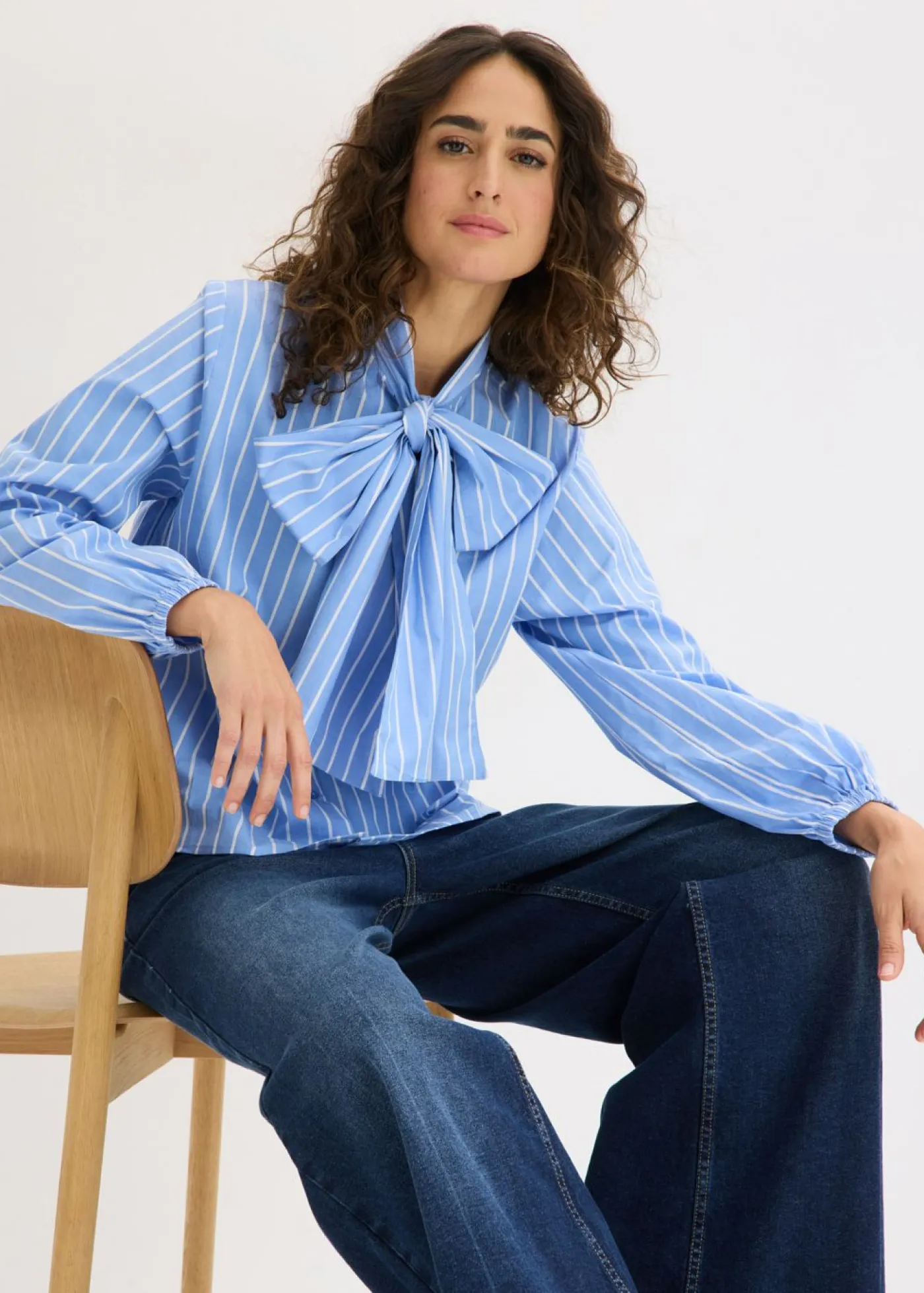 Blusa con lazo Mujer Camisas Y Blusas