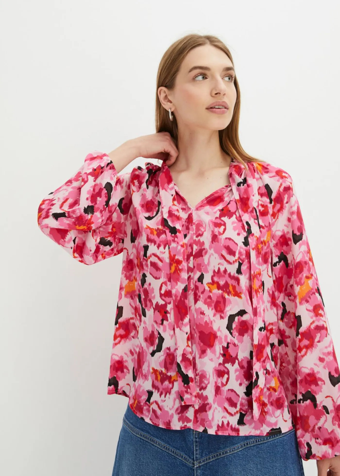 New Blusa con lazo de gasa Mujer Camisas Y Blusas