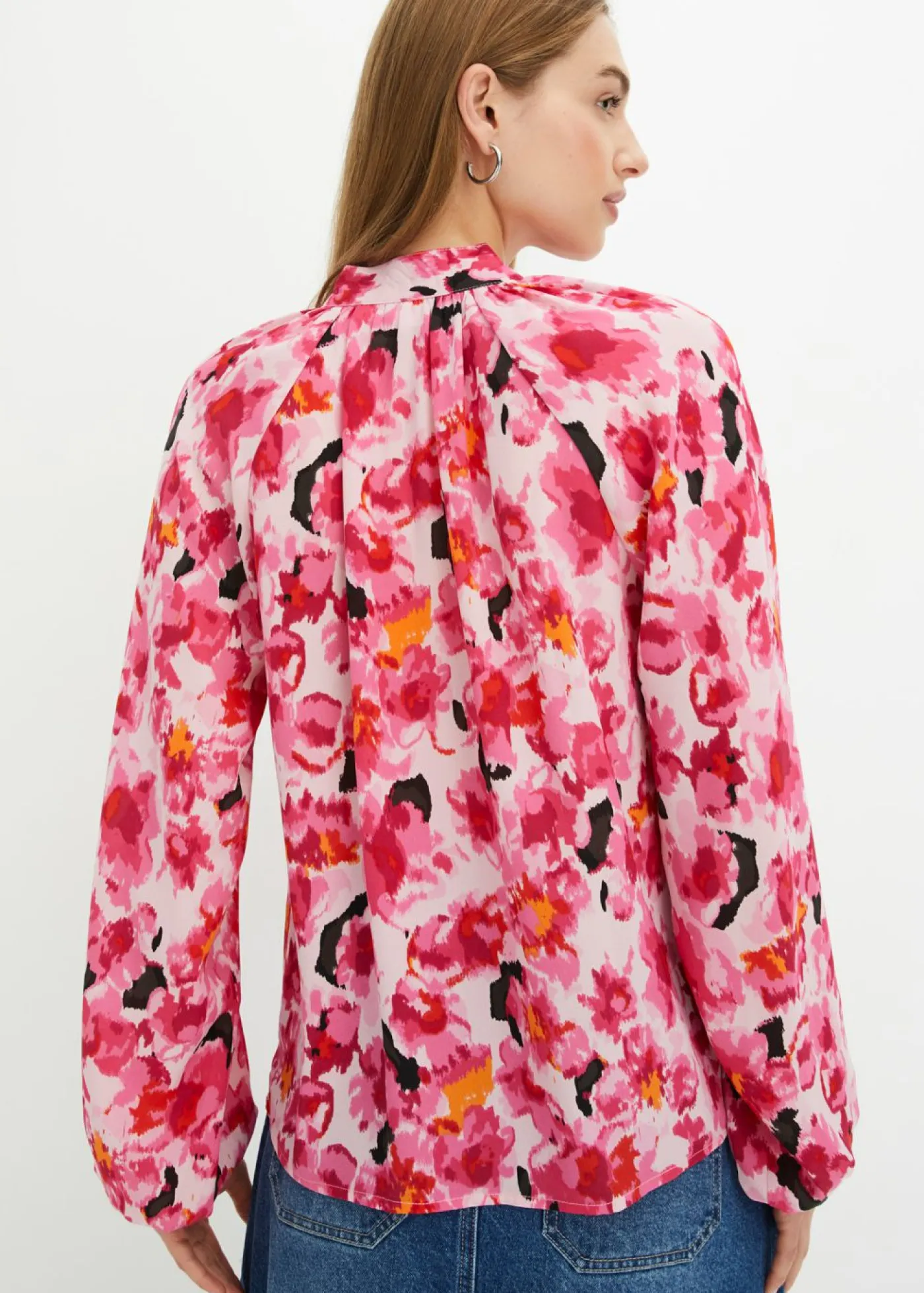 New Blusa con lazo de gasa Mujer Camisas Y Blusas