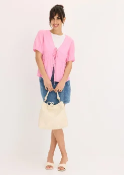 Blusa con lazos Mujer Camisas Y Blusas