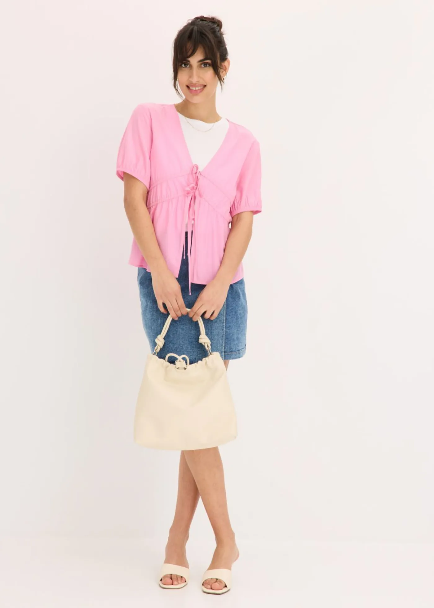 Blusa con lazos Mujer Camisas Y Blusas