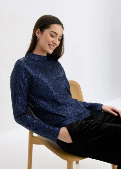 Blusa con lentejuelas Mujer Camisas Y Blusas