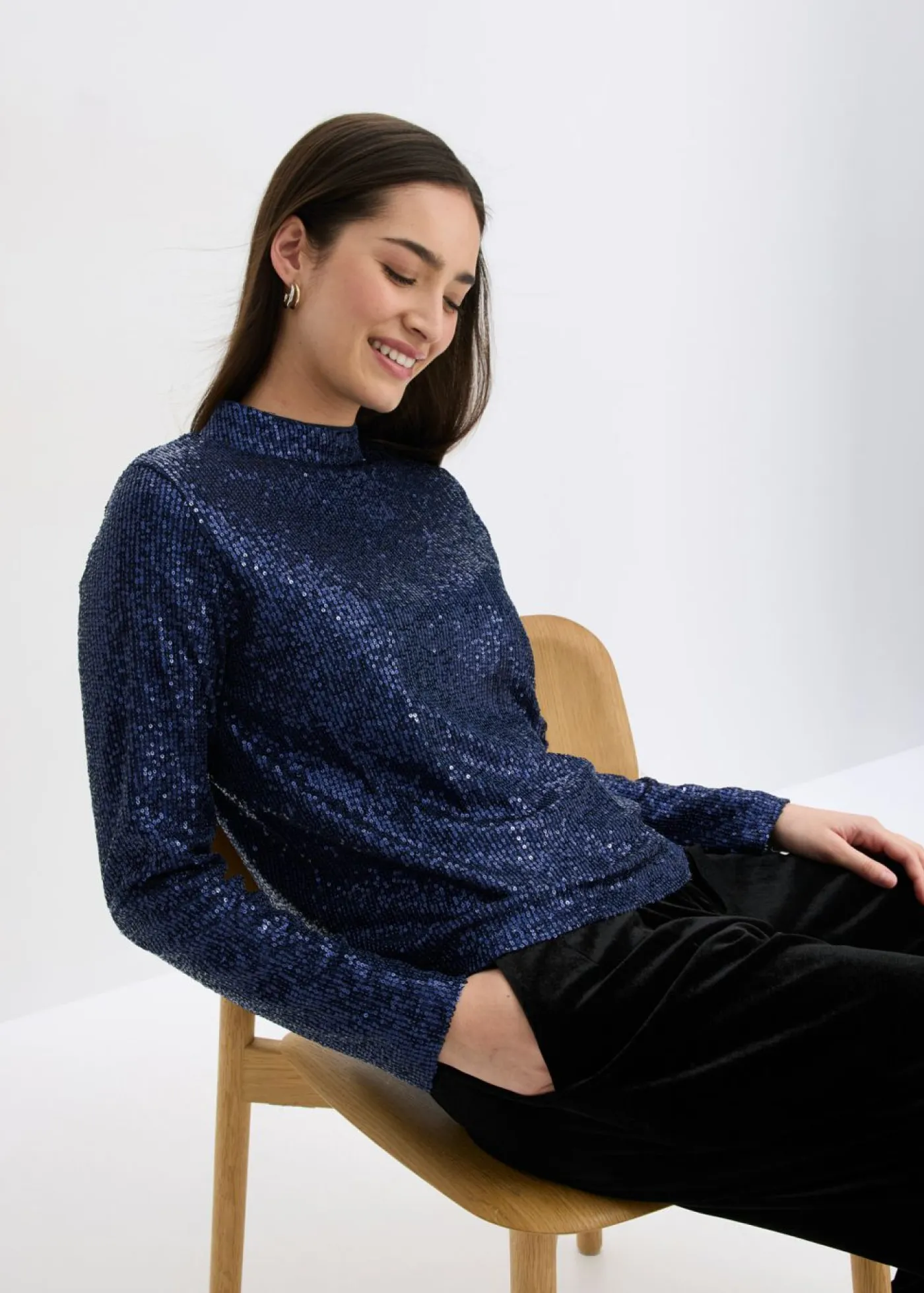 Blusa con lentejuelas Mujer Camisas Y Blusas