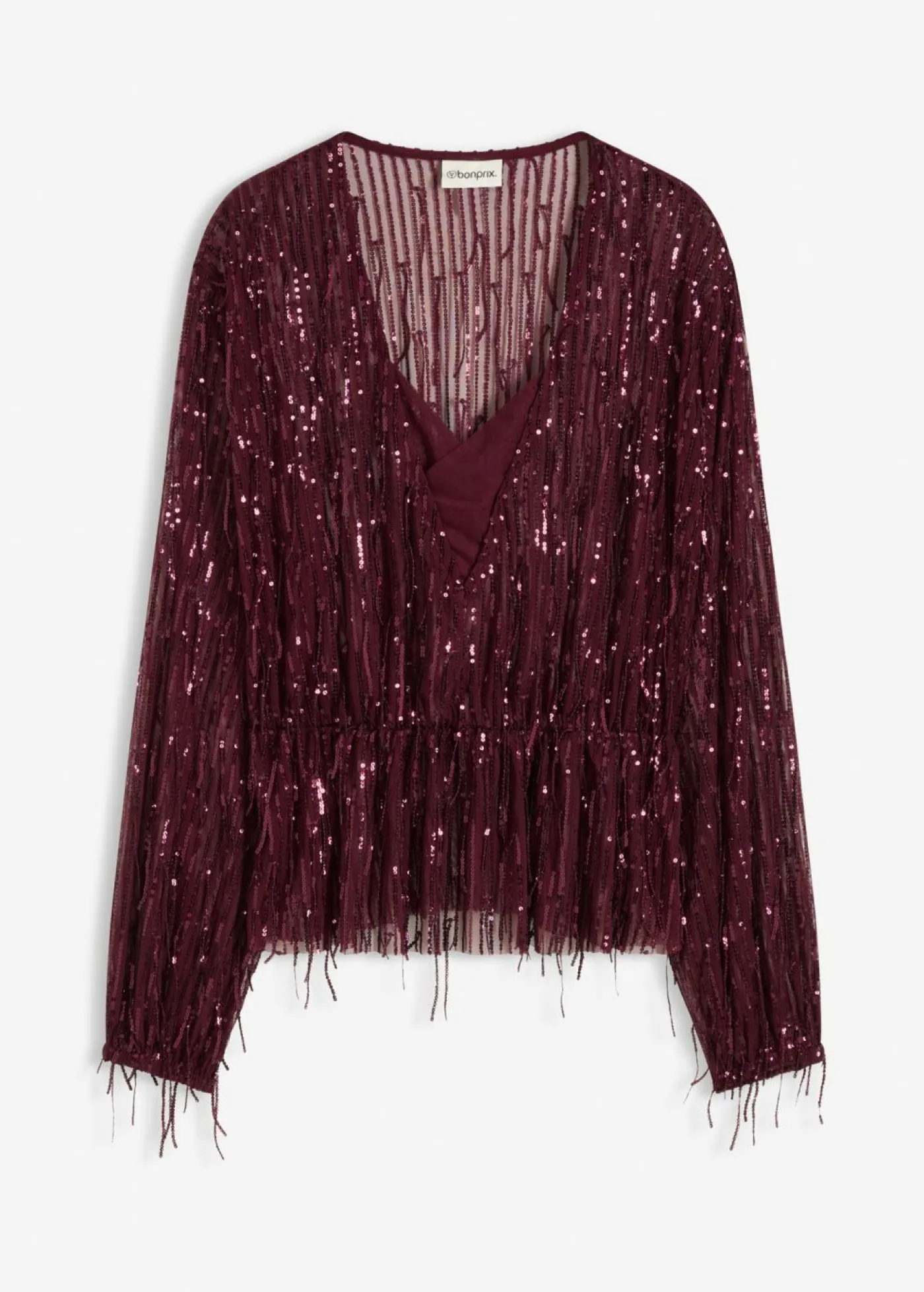 Sale Blusa con lentejuelas y flecos Mujer Camisas Y Blusas