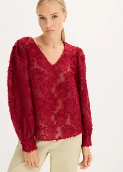 Blusa con patrón de flores estructurado Mujer Camisas Y Blusas