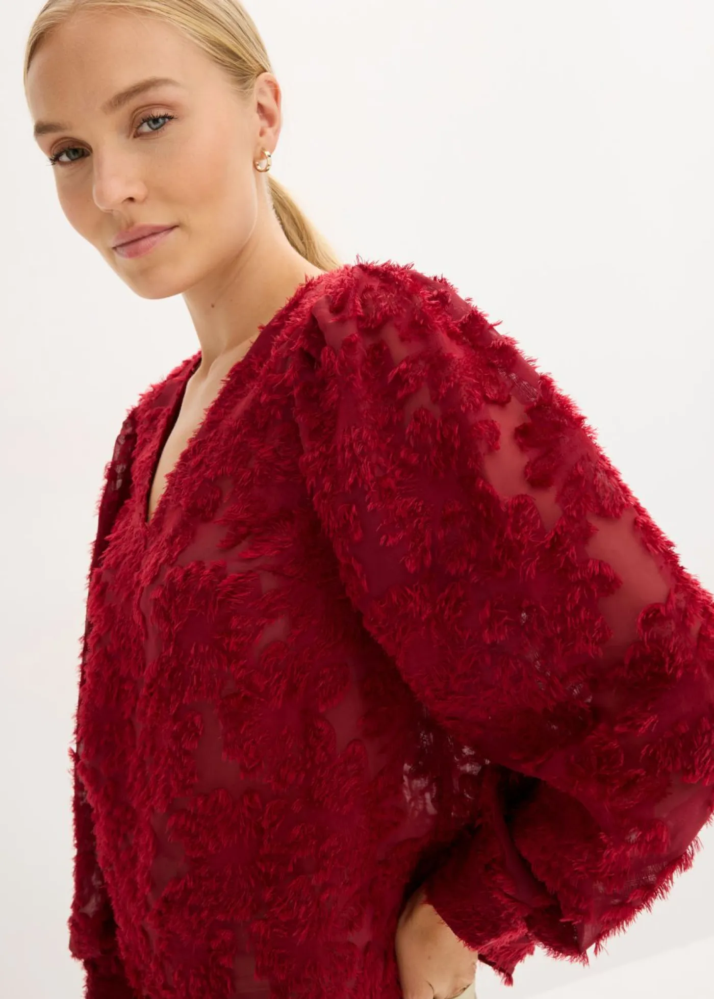 Blusa con patrón de flores estructurado Mujer Camisas Y Blusas
