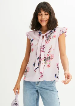 Sale Blusa con volantes en las mangas Mujer Camisas Y Blusas