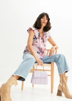 Sale Blusa con volantes en las mangas Mujer Camisas Y Blusas