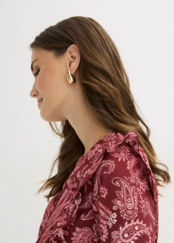 Online Blusa con volantes y nido de abeja Mujer Camisas Y Blusas