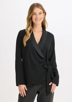 Online Blusa cruzada Mujer Camisas Y Blusas