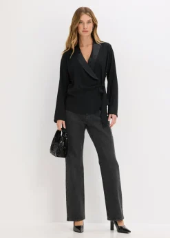 Online Blusa cruzada Mujer Camisas Y Blusas