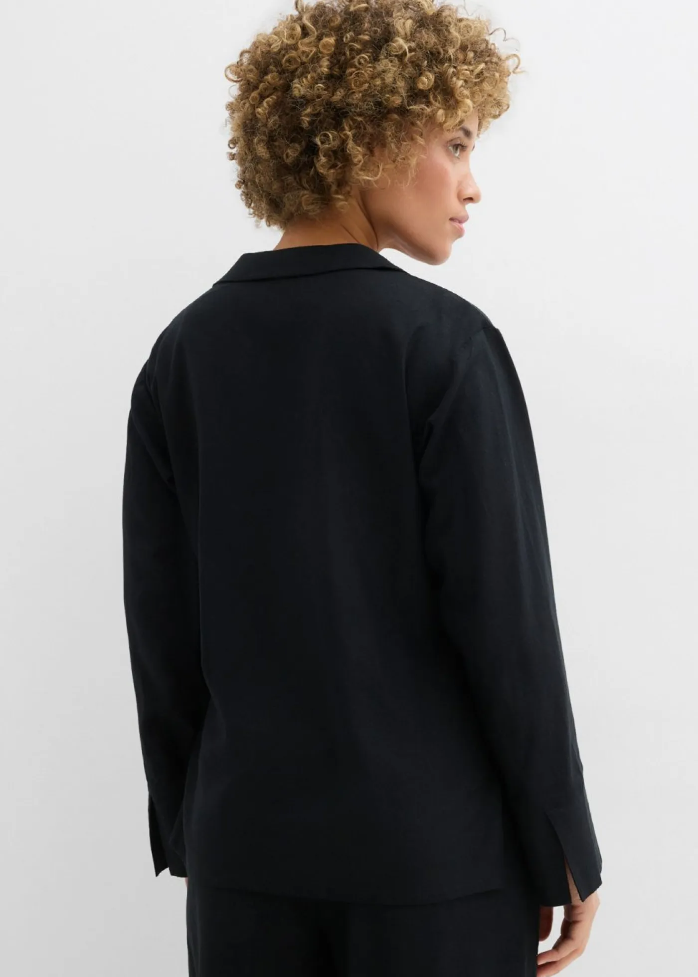 New Blusa cruzada de mezcla de lino Mujer Conjuntos De Ropa|Camisas Y Blusas