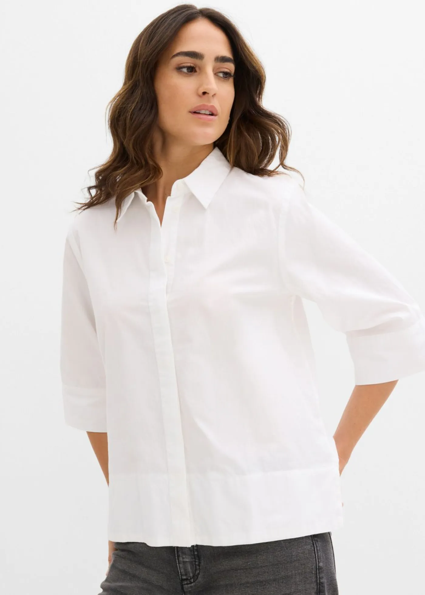 Hot Blusa de algodón orgánico puro Mujer Camisas Y Blusas