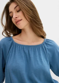 Hot Blusa de algodón orgánico puro Mujer Camisetas