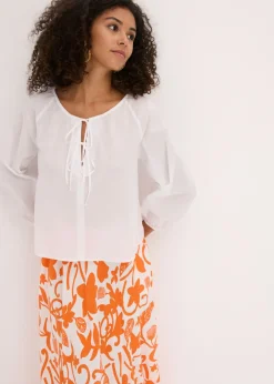 Hot Blusa de algodón orgánico puro Mujer Camisas Y Blusas