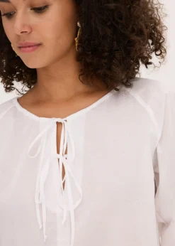 Hot Blusa de algodón orgánico puro Mujer Camisas Y Blusas