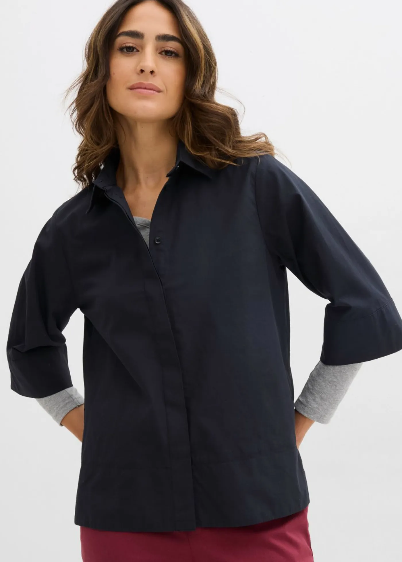 New Blusa de algodón orgánico puro Mujer Camisas Y Blusas