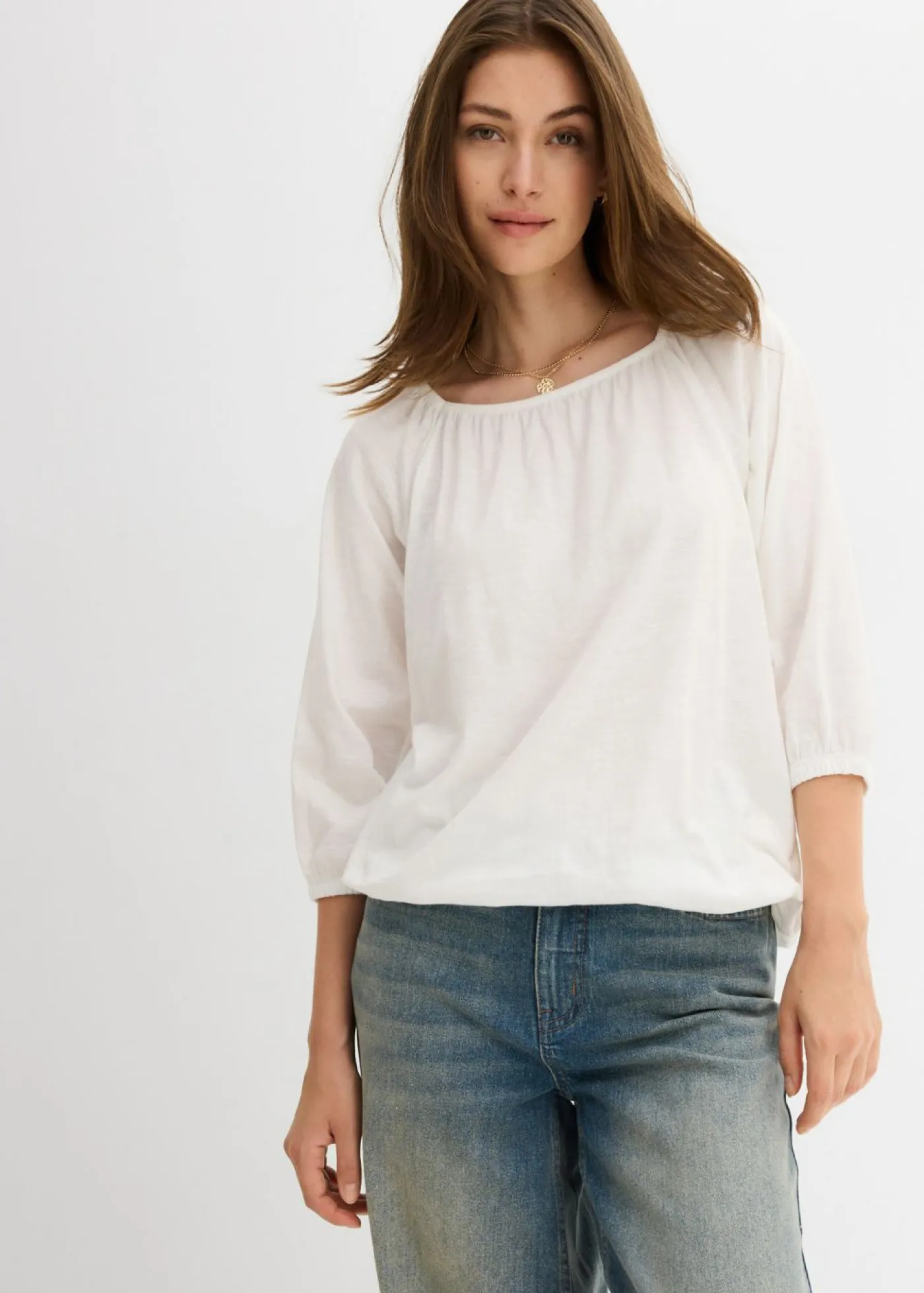 Outlet Blusa de algodón orgánico puro Mujer Camisetas