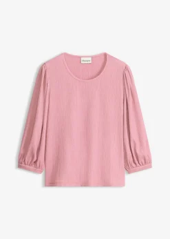 Outlet Blusa de crepé estructurado Mujer Camisetas|Novedades