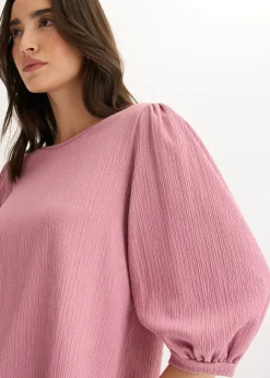Outlet Blusa de crepé estructurado Mujer Camisetas|Novedades