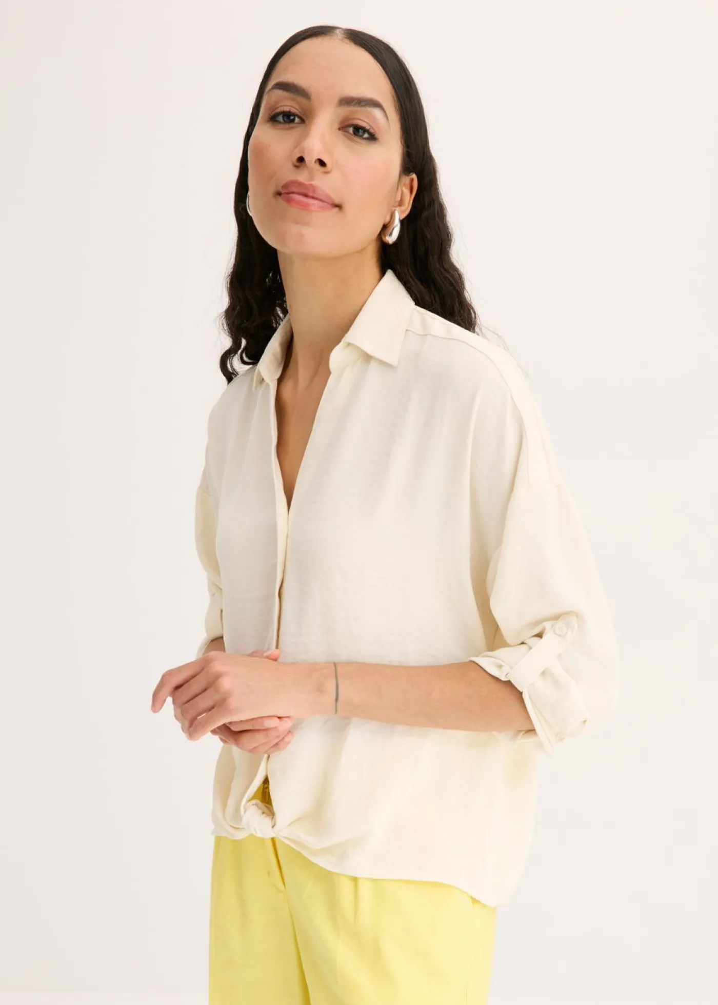 Hot Blusa de crepé ligero Mujer Camisas Y Blusas