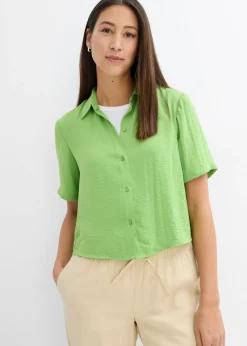 Clearance Blusa de crepé ligero con corte boxy Mujer Camisas Y Blusas