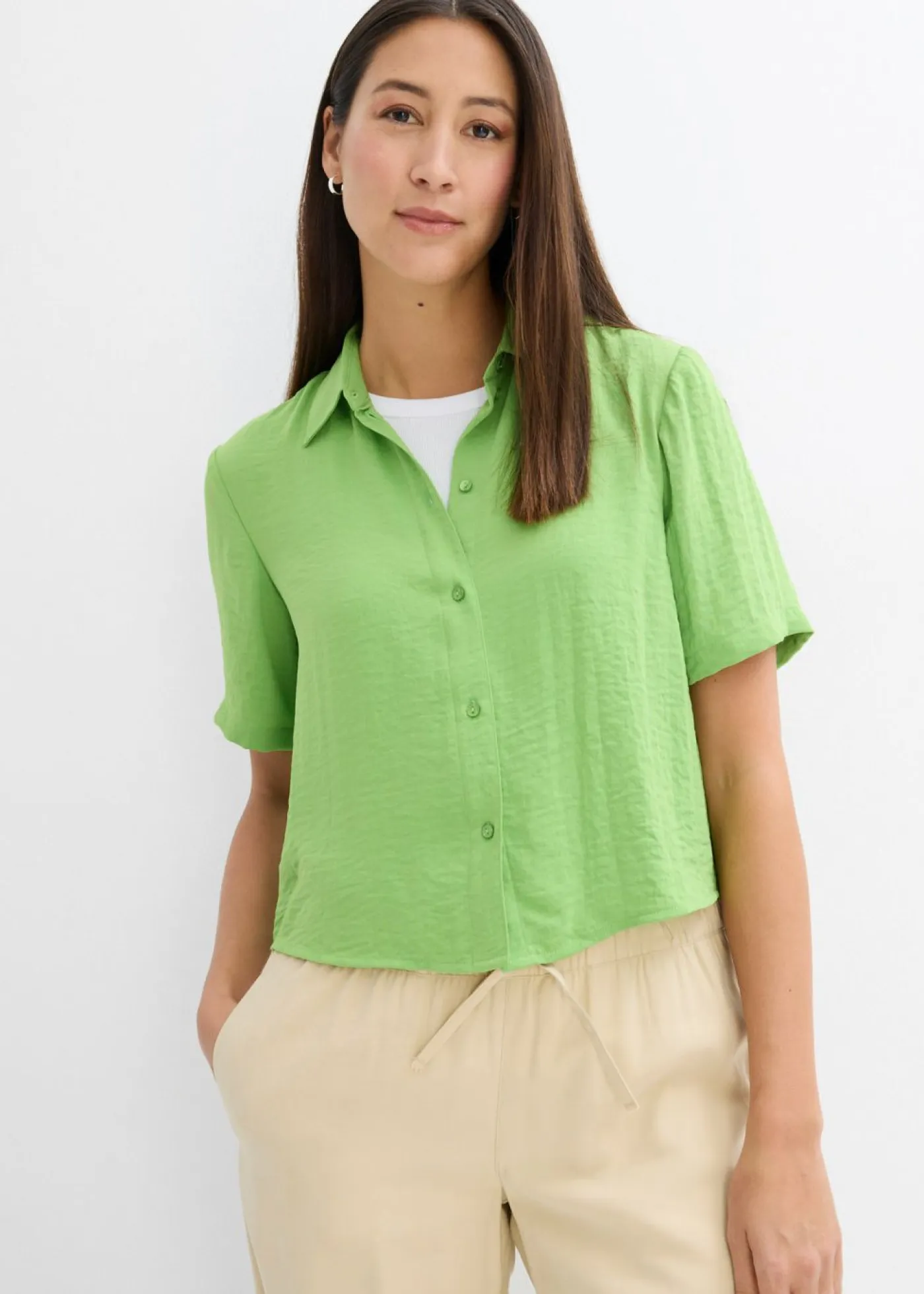 Clearance Blusa de crepé ligero con corte boxy Mujer Camisas Y Blusas