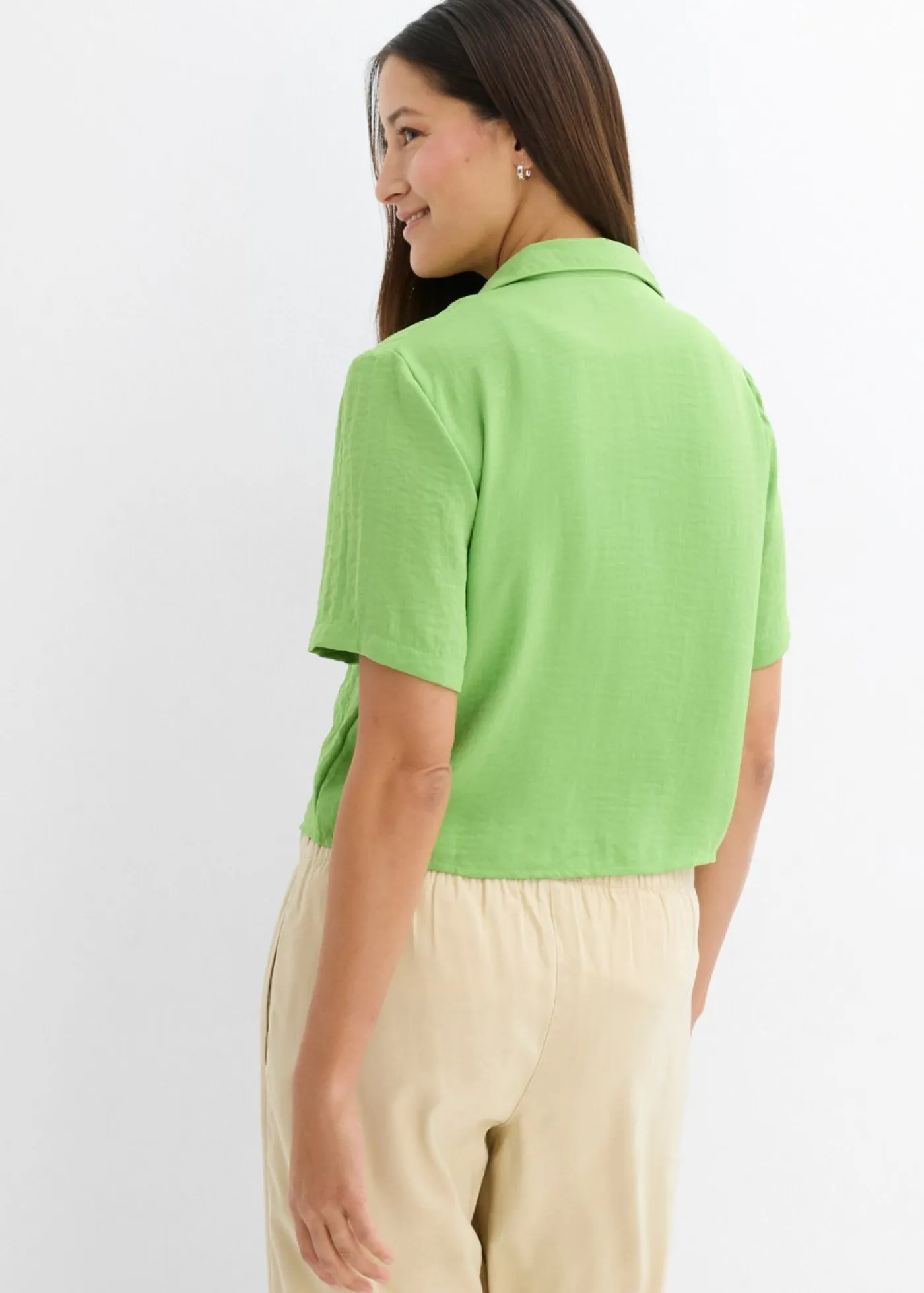 Clearance Blusa de crepé ligero con corte boxy Mujer Camisas Y Blusas