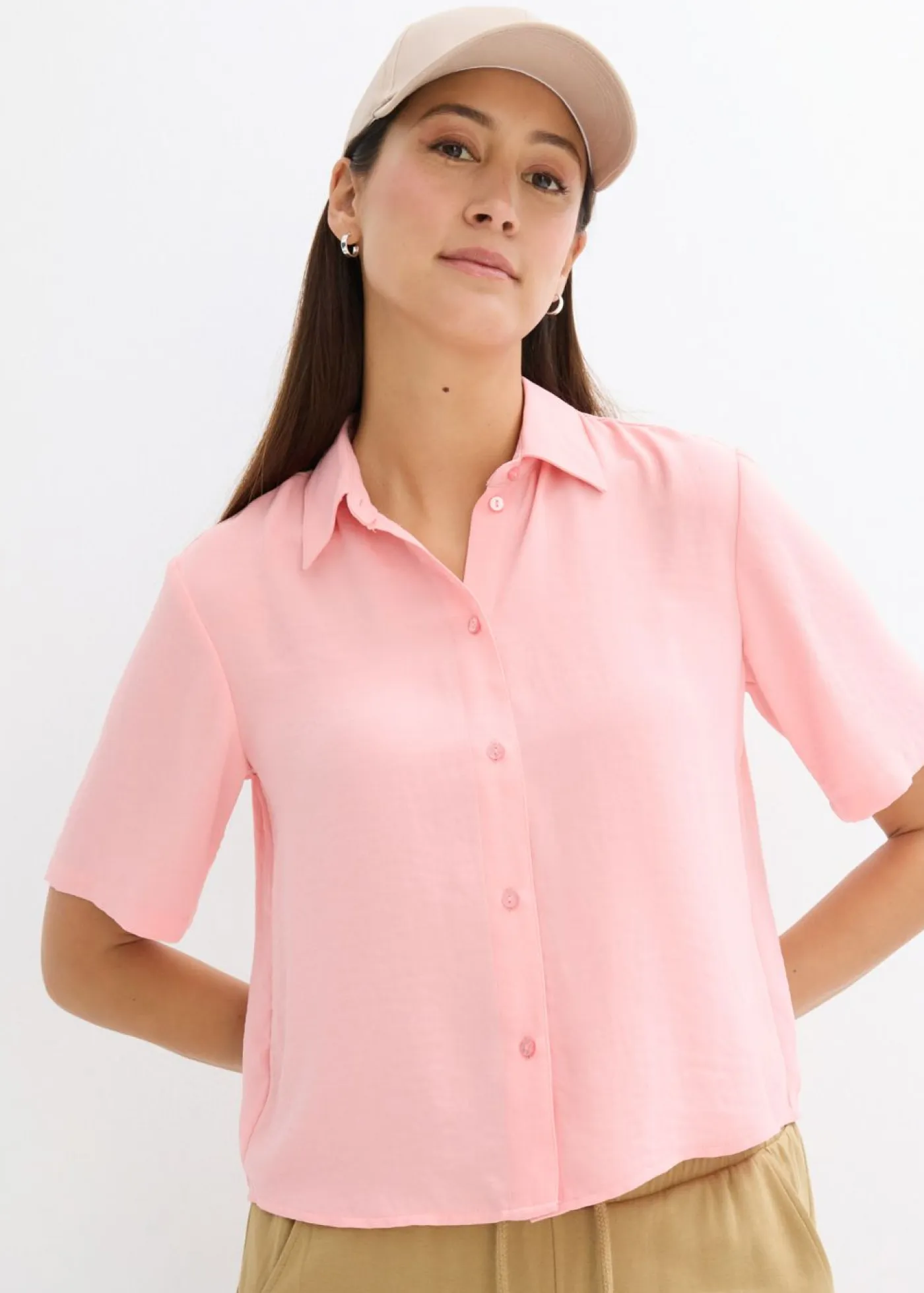 Online Blusa de crepé ligero con corte boxy Mujer Camisas Y Blusas
