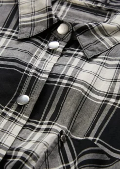 Blusa de cuadros de algodón puro Mujer Camisas Y Blusas