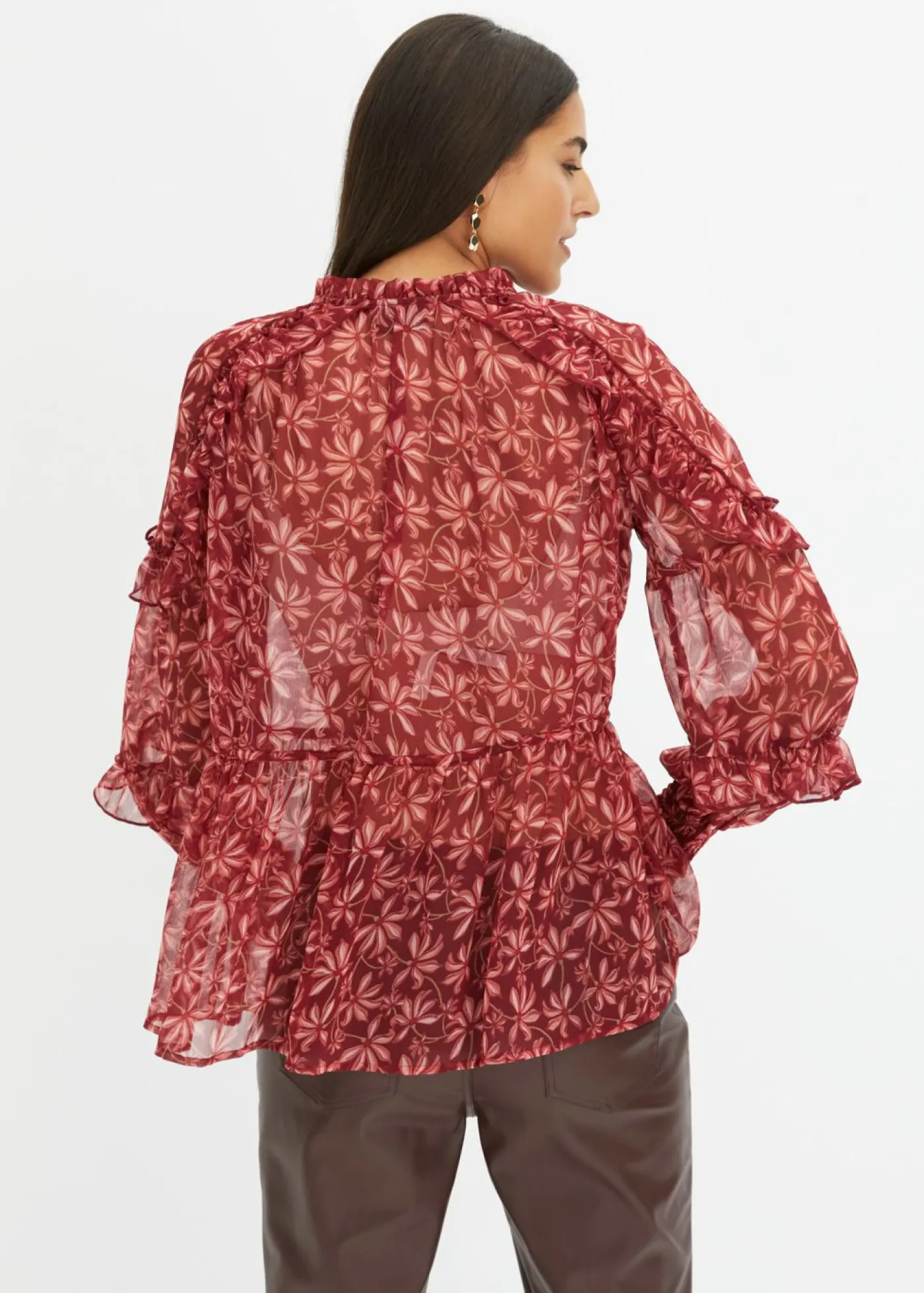 Discount Blusa de gasa Mujer Camisas Y Blusas