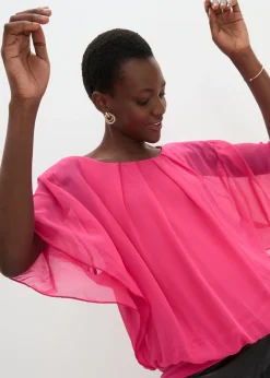 Best Blusa de gasa con camiseta interior Mujer Camisas Y Blusas|Novedades