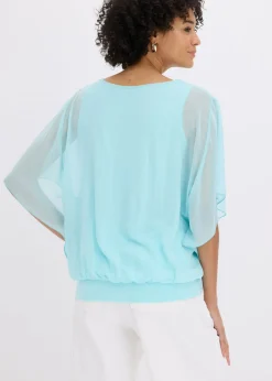 Discount Blusa de gasa con camiseta interior Mujer Camisas Y Blusas|Novedades