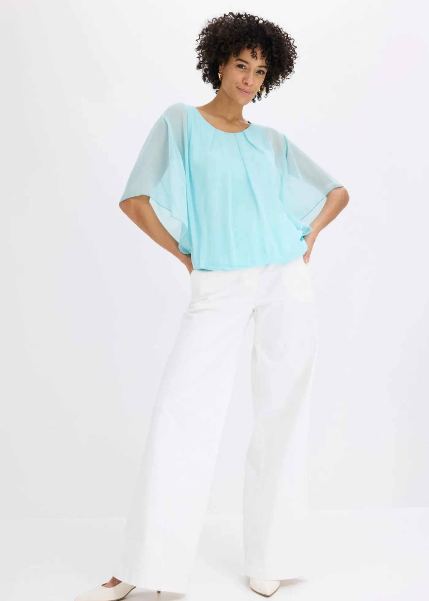 Discount Blusa de gasa con camiseta interior Mujer Camisas Y Blusas|Novedades