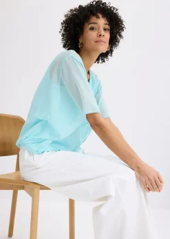 Discount Blusa de gasa con camiseta interior Mujer Camisas Y Blusas|Novedades