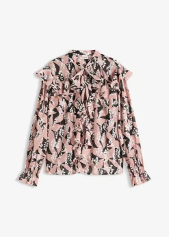Clearance Blusa de gasa con volantes Mujer Camisas Y Blusas