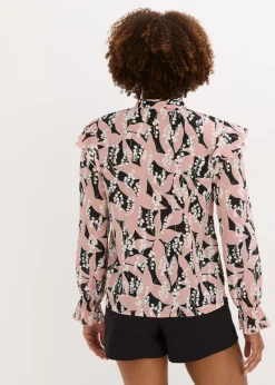 Clearance Blusa de gasa con volantes Mujer Camisas Y Blusas